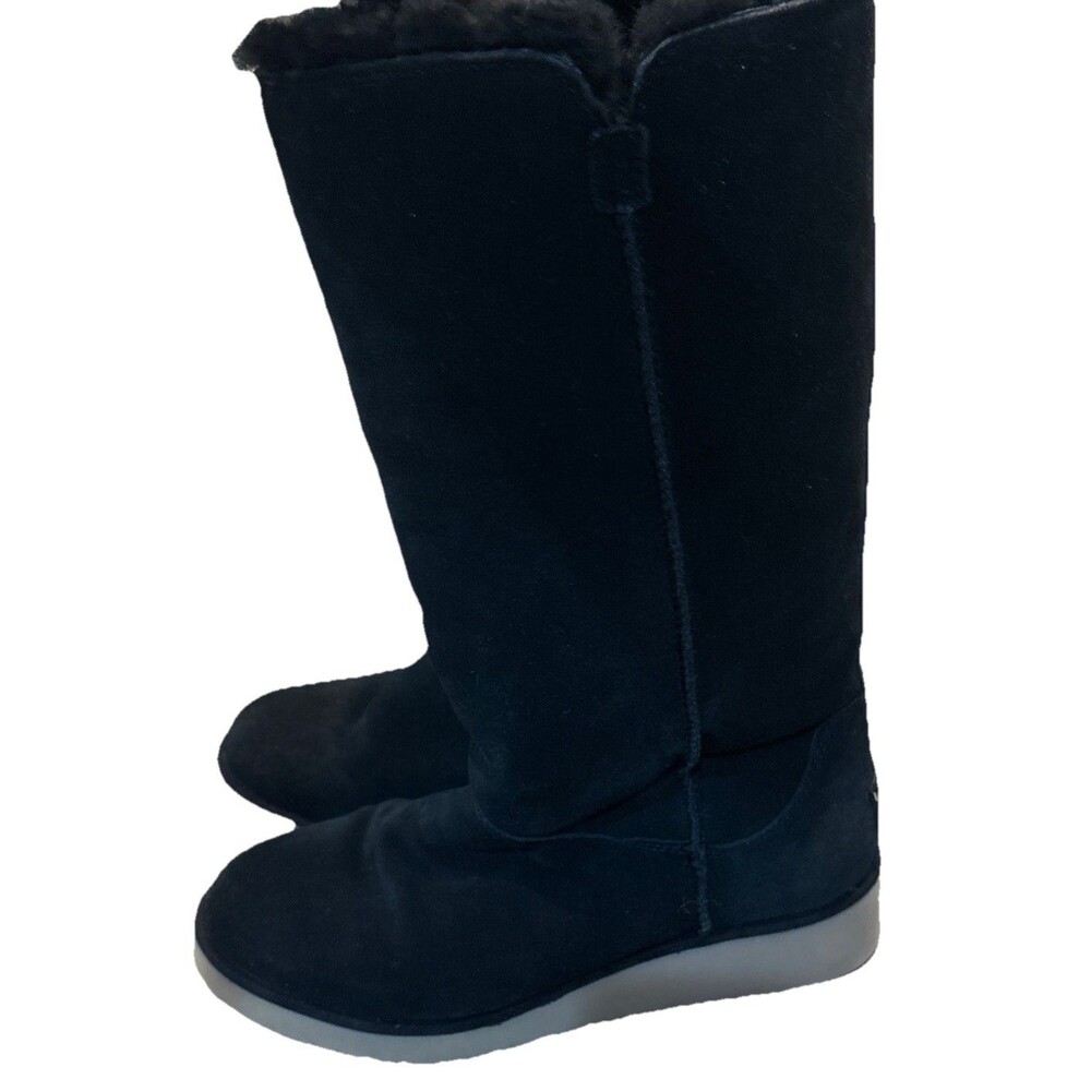 Koolaburra By Ugg Women’s Black Suede Lined Wedge Boots Size 7